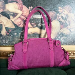 The SAK Fuchsia Woven Shoulder Bag